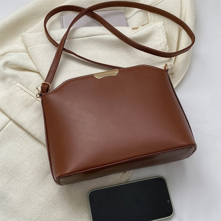 Classic Solid Color Shell Shoulder Bag