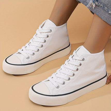 Trendy High Top Chunky Canvas Sneakers