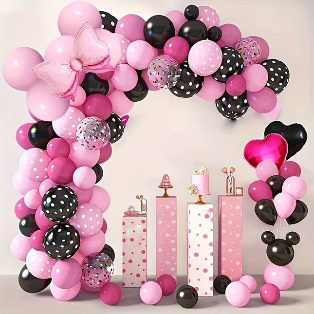 113pcs Mouse Balloon Garland Arch Kit For Cartoon Mouse Theme