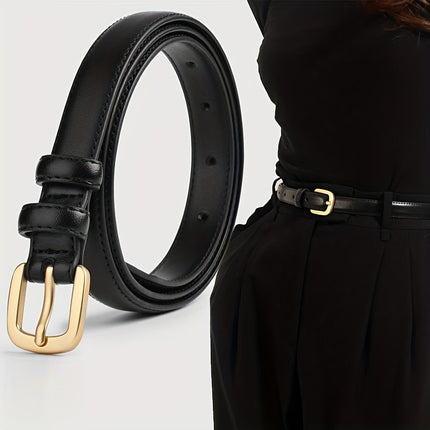 Simple Pin Buckle Skinny Belt