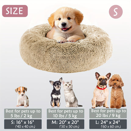 Calming Plush Pet Bed - Monti Bargains