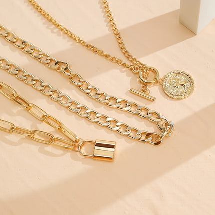 Vintage Alloy 3pcs Necklace Set