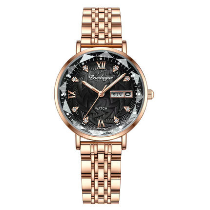POEDAGAR Elegant Rose Gold Women’s Watch