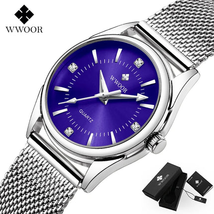 WWOOR Elegant Gold Diamond Women’s Watch
