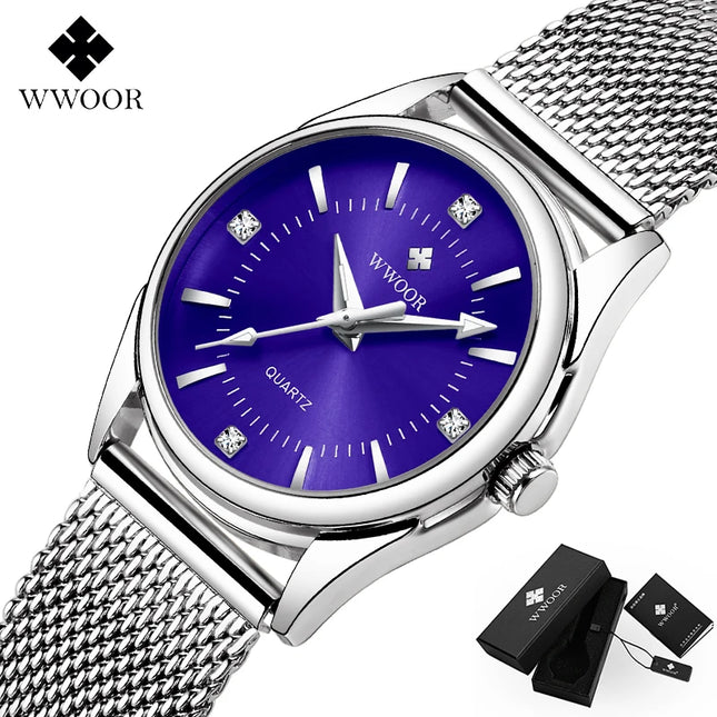 WWOOR Elegant Gold Diamond Women’s Watch