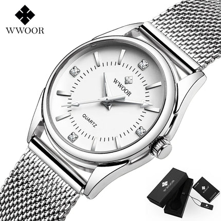 WWOOR Elegant Gold Diamond Women’s Watch