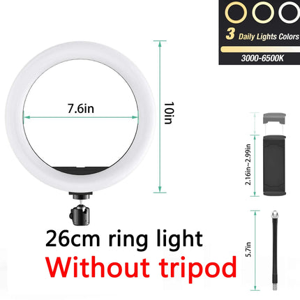 10in RGB Selfie Ring Light with Tripod