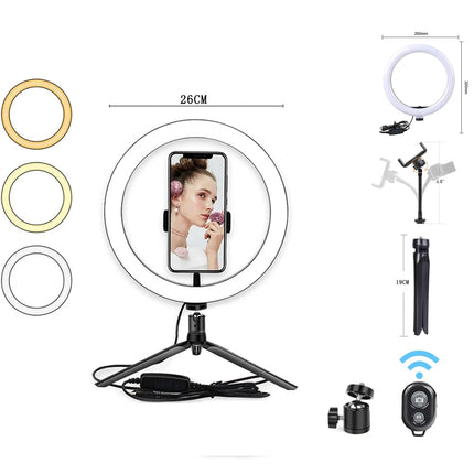 10in RGB Selfie Ring Light with Tripod