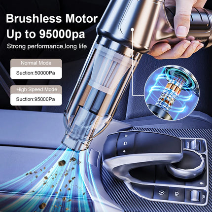 Wireless Car Vacuum Cleaner – 95,000PA Power