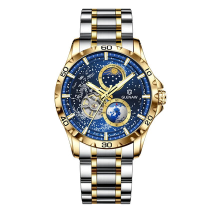 GLENAW Men’s Moon Phase Mechanical Watch