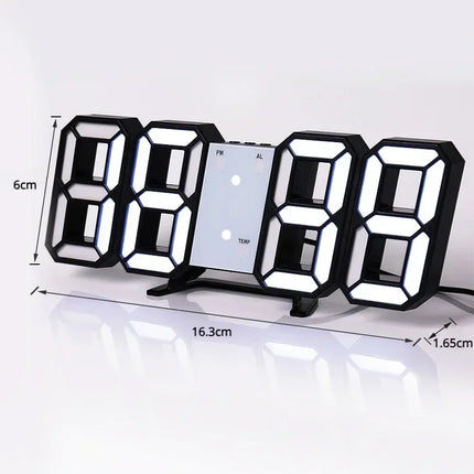 3D LED Digital Glow Wall Clock