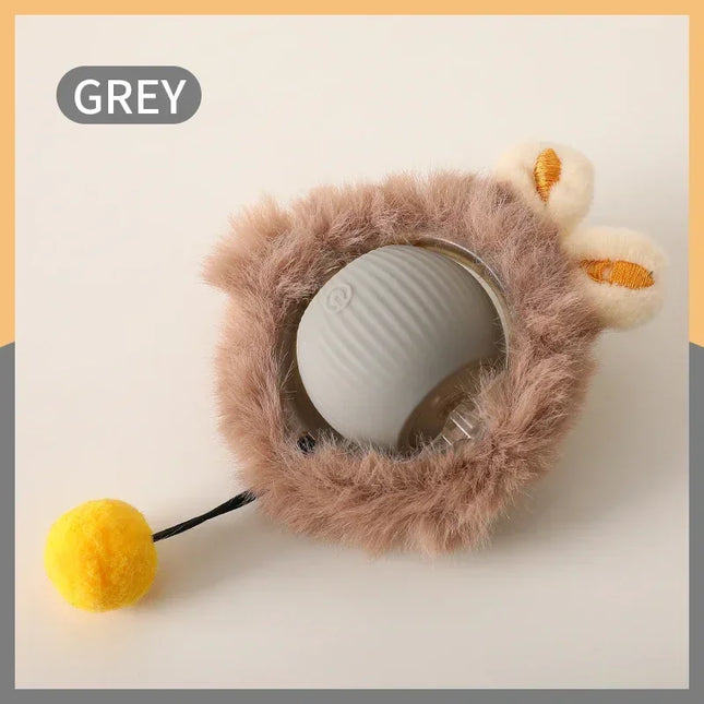 Smart Rolling Cat Toy Ball with Tail