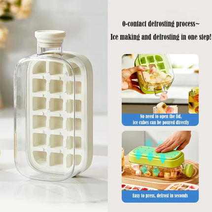 2-in-1 Ice Cube Tray with Straw