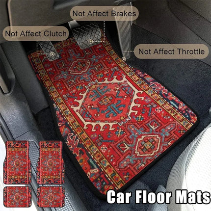 Antique Persian-Style Car Floor Mats Set