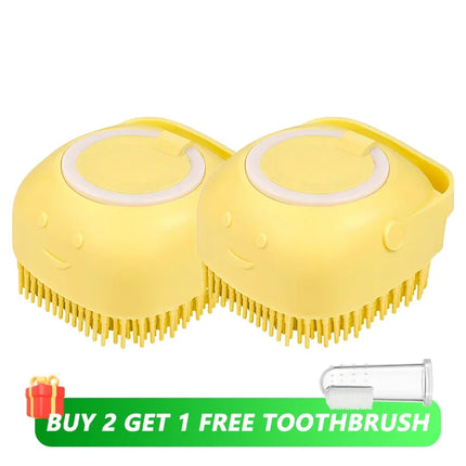 2-in-1 Dog Bath & Massage Brush