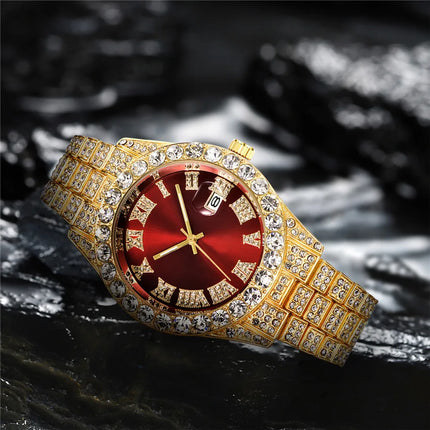 Iced Out Hip Hop Rhinestone Watch