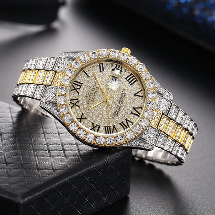 Iced Out Hip Hop Rhinestone Watch