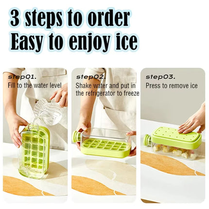 2-in-1 Ice Cube Tray with Straw