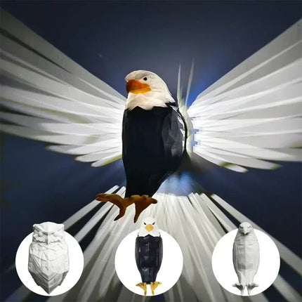 3D Eagle & Owl Christmas Wall Light
