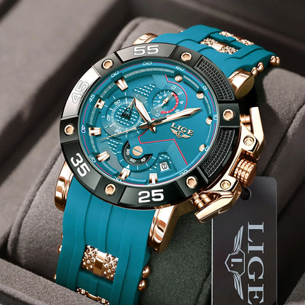 LIGE Military Sport Chronograph Watch