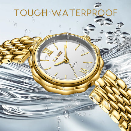 LIGE Luxury Gold Women’s Watch