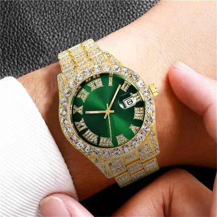 Iced Out Hip Hop Rhinestone Watch