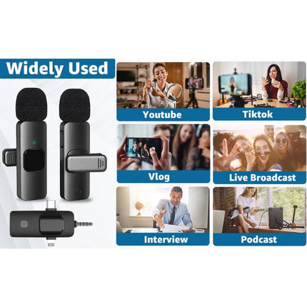 4-in-1 Wireless Lavalier Microphone Kit