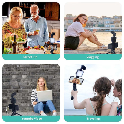 Smartphone Vlogging Kit with Tripod & Mic