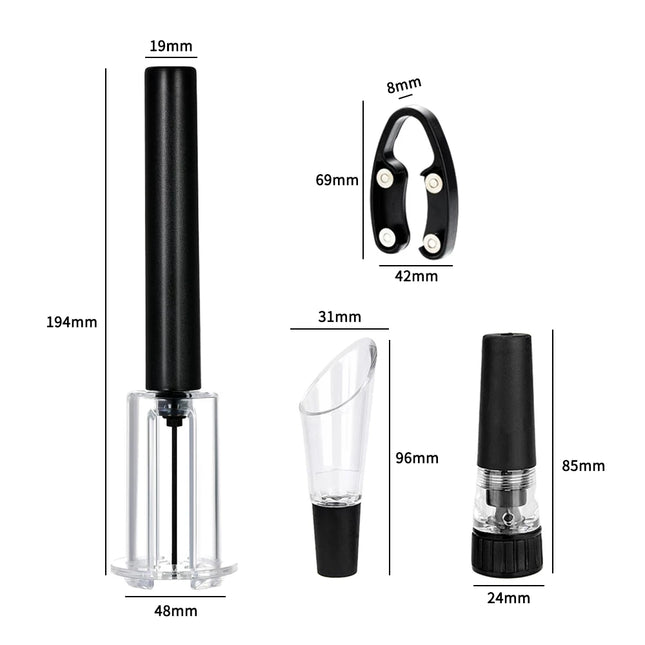 Air Pressure Wine Bottle Opener Set