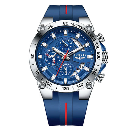 LIGE Men’s Silicone Sport Watch