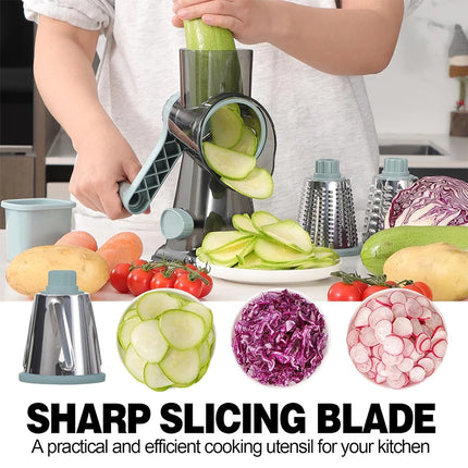 3-in-1 Rotary Cheese & Veggie Grater