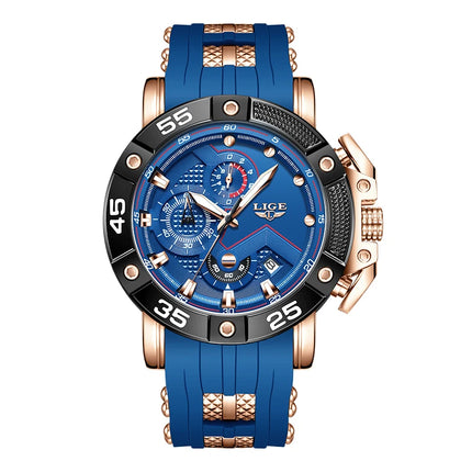 LIGE Military Sport Chronograph Watch