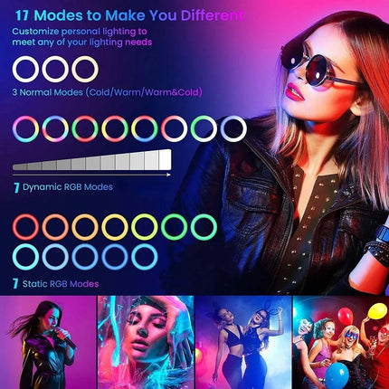 10in RGB Selfie Ring Light with Tripod