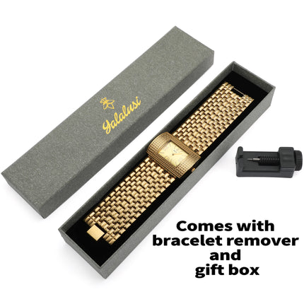 YaLaLuSi Sculpted Gold Women's Watch