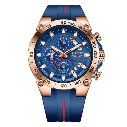 LIGE Men’s Silicone Sport Watch