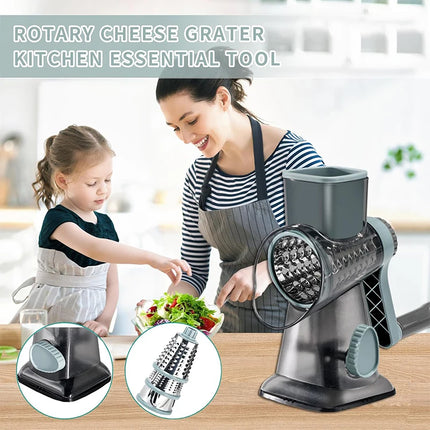 3-in-1 Rotary Cheese & Veggie Grater