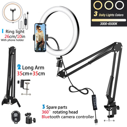 10in RGB Selfie Ring Light with Tripod
