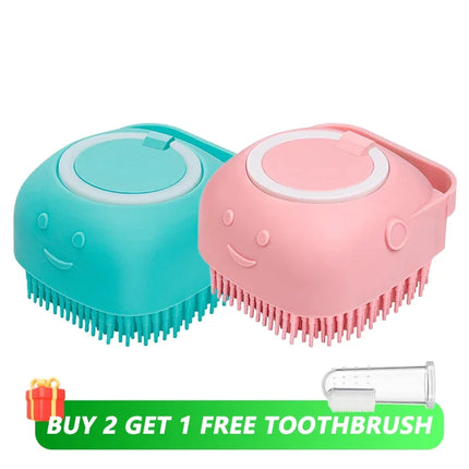 2-in-1 Dog Bath & Massage Brush