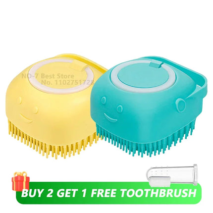 2-in-1 Dog Bath & Massage Brush