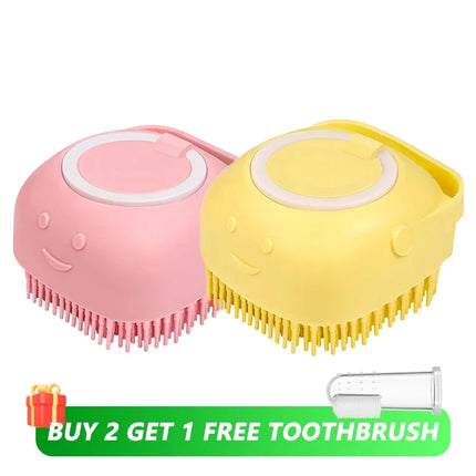 2-in-1 Dog Bath & Massage Brush