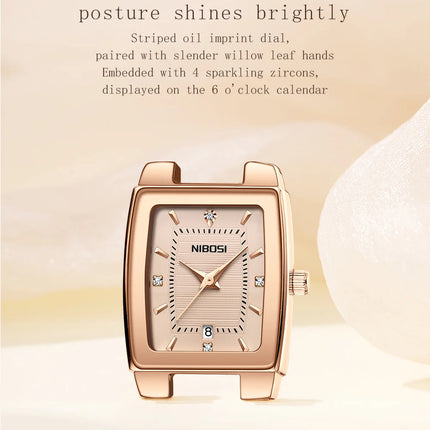 NIBOSI Luxury Stainless Steel Watch