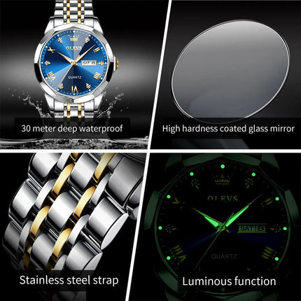 OLEVS Rhombus Mirror Men’s Watch