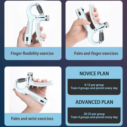 Adjustable Grip Strength Trainer with Counter