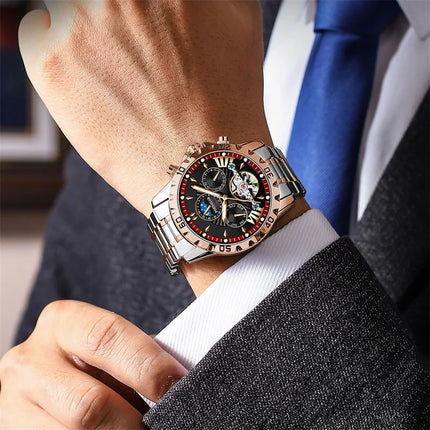 POEDAGAR Luxury Tourbillon Mechanical Watch