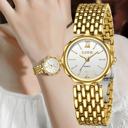 LIGE Luxury Gold Women’s Watch