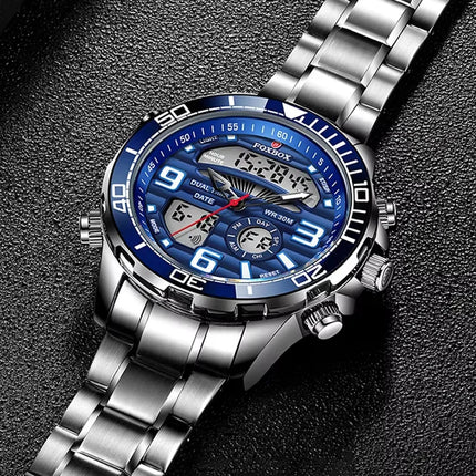 Bold Luxury Dual Display Waterproof Men's Watch