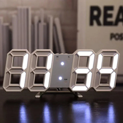 3D LED Digital Glow Wall Clock