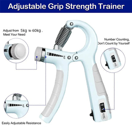 Adjustable Grip Strength Trainer with Counter