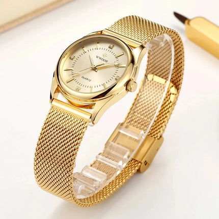 WWOOR Elegant Gold Diamond Women’s Watch