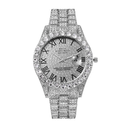 Iced Out Hip Hop Rhinestone Watch